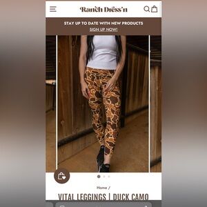 Ranch Dress’n duck hunt camo legging